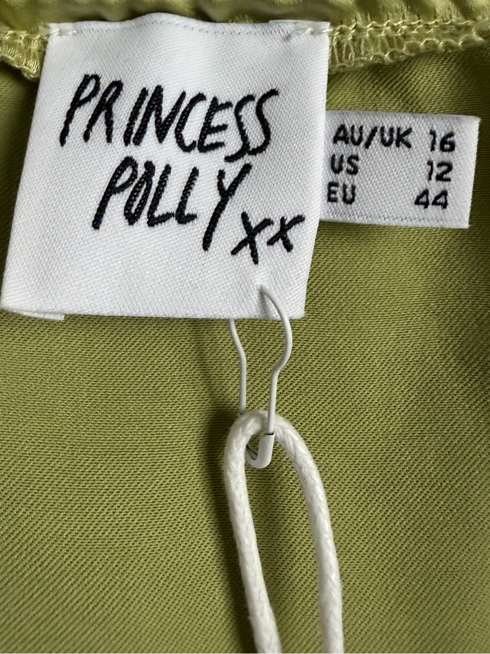Princess Polly Kenzie Slip Mini Dress Green Floral Lace NWT Size 12 Fairycore - Picture 7 of 7